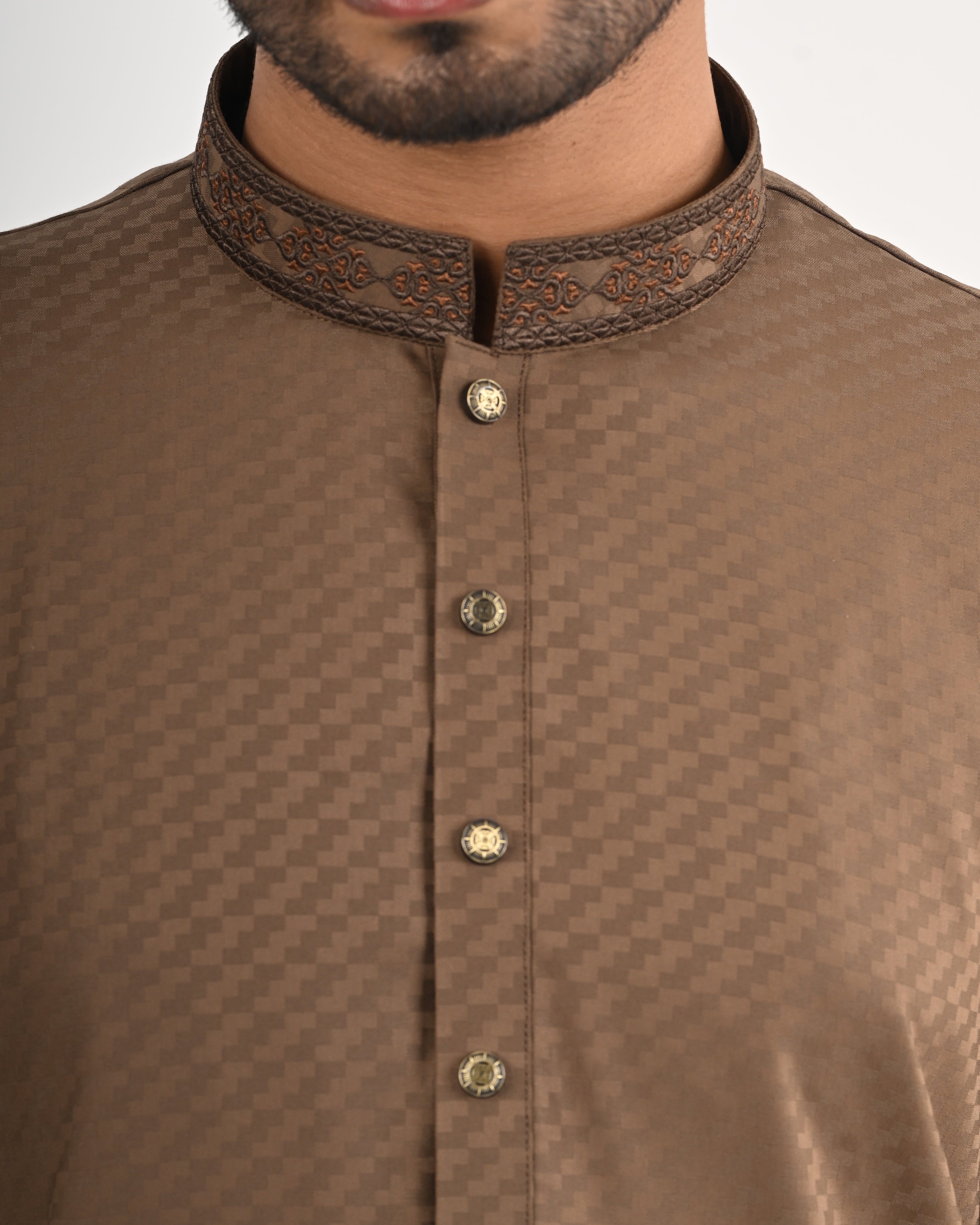 Luxury Panjabi - Product - Taupe Brown