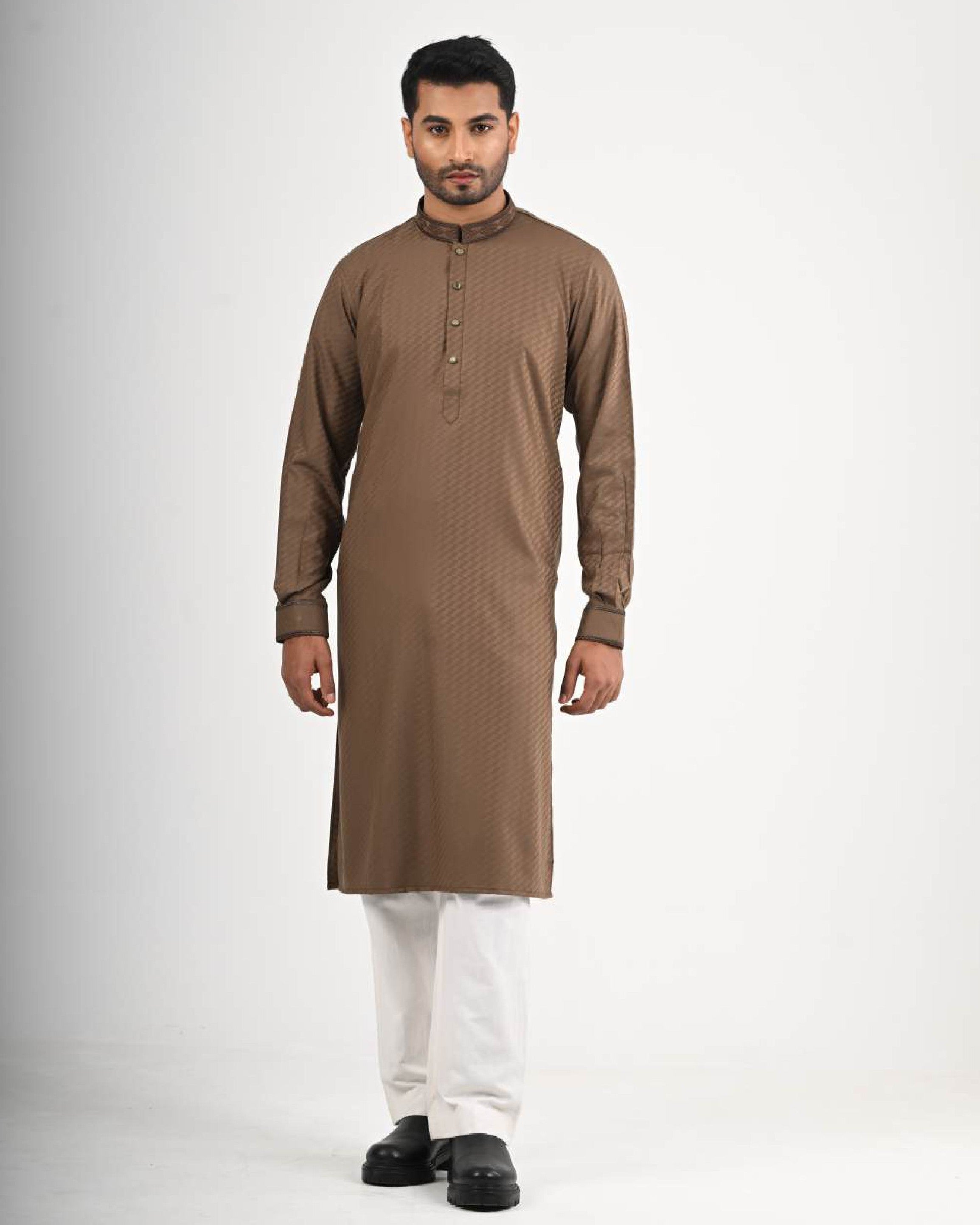 Luxury Panjabi - Product - Taupe Brown