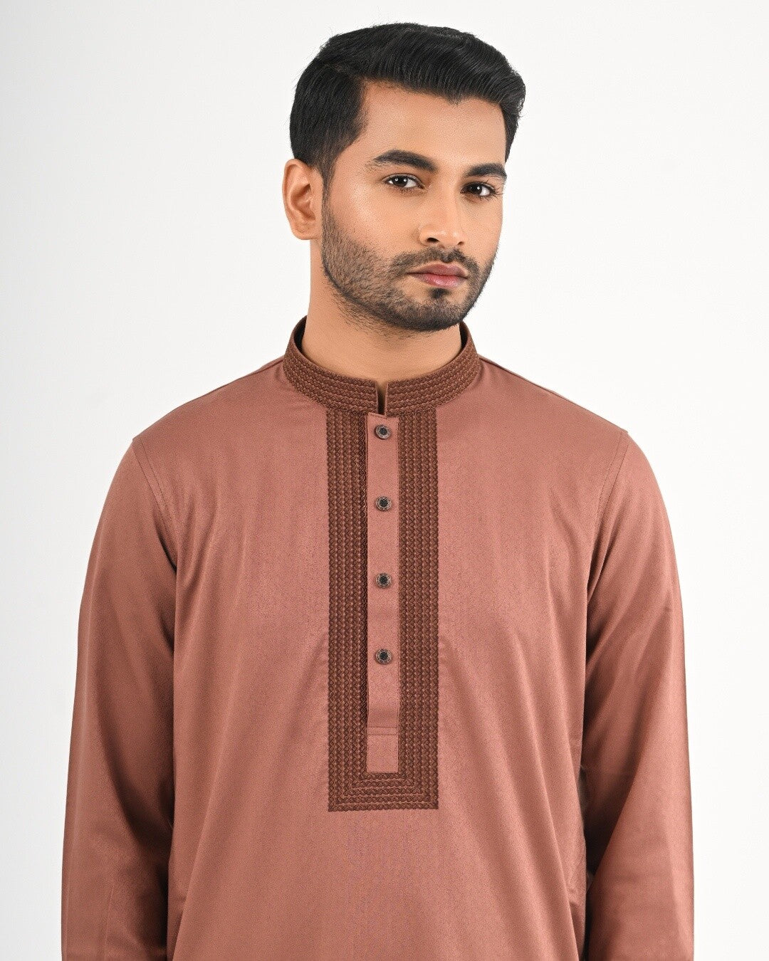 Luxury Panjabi - Dull Brown