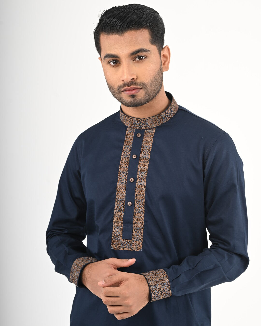 Luxury Panjabi - Navy Blue