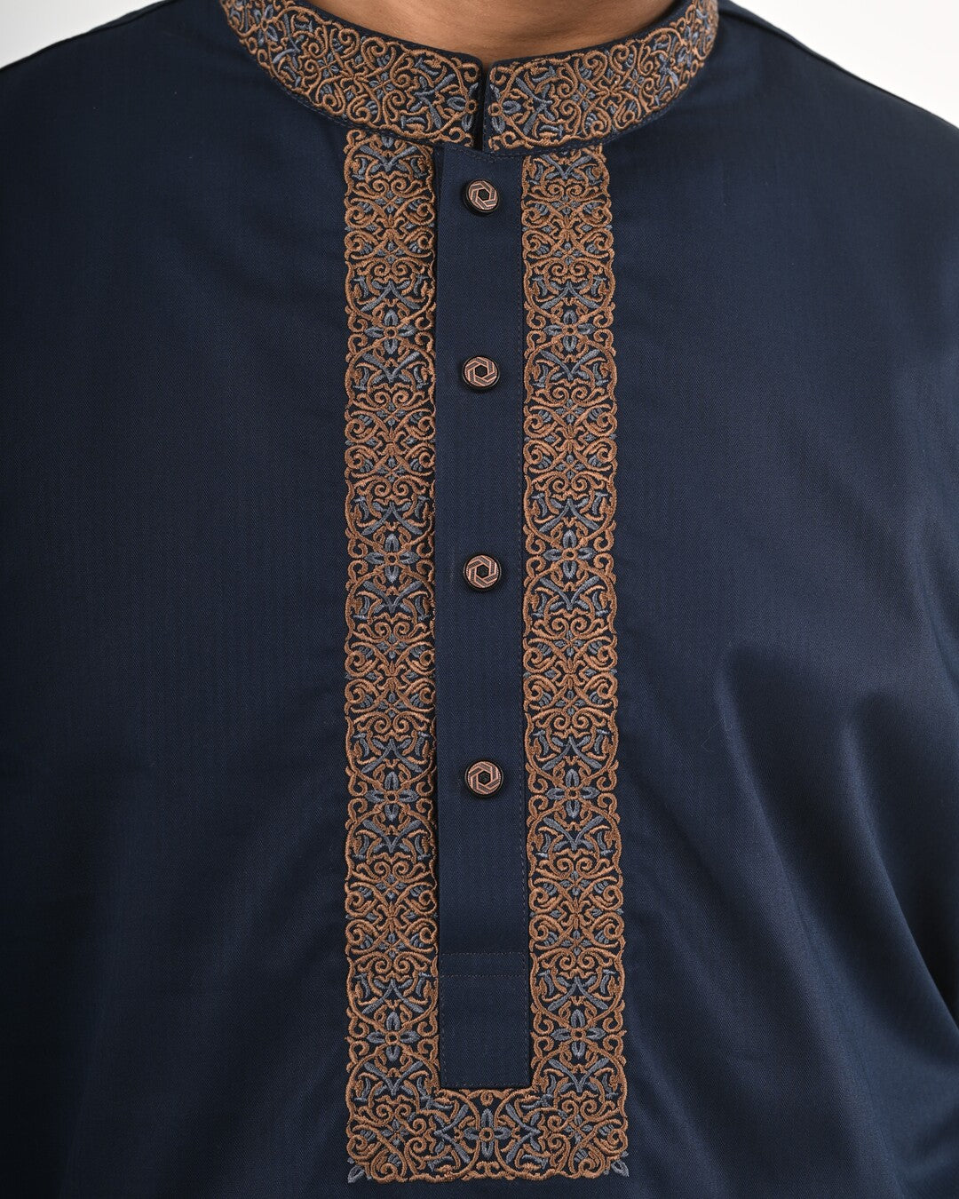 Luxury Panjabi - Navy Blue