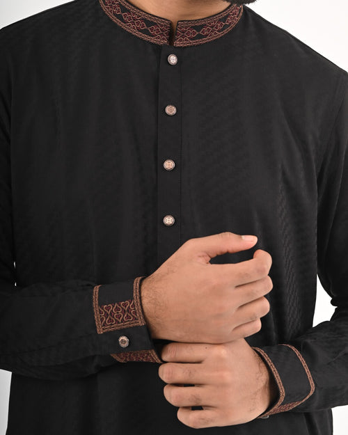 Luxury Panjabi - Black
