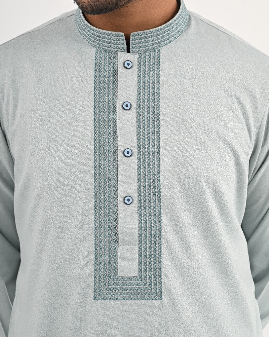 Luxury Panjabi - Mist Grey